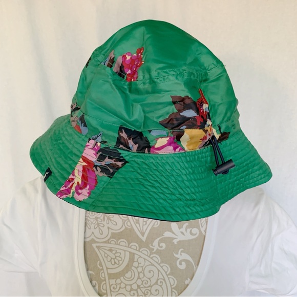 Joules // nwt green floral print reversible bucket hat - Picture 1 of 4